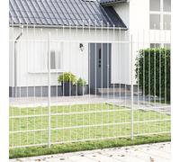 Berkfield Home Fence Panel with Spike Arch White Metal Standard Expandable Berkfield Home White