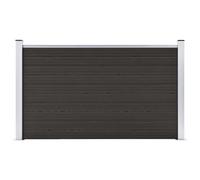 Berkfield Home Fence Panel WPC 180x105 cm Black Berkfield Home Black 180x105 cm