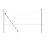 Berkfield Home Fence Posts 26 pcs √ò32 mm 80 cm Galvanised Steel in Silver Berkfield Home Silver