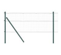 Berkfield Home Fence Posts 52 pcs Green √ò32 mm 100 cm Galvanised Steel Berkfield Home Green