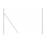 Berkfield Home Fence Posts 52 pcs √ò32 mm 210 cm Galvanised Steel in Silver Berkfield Home Silver