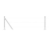 Berkfield Home Fence Posts Set of 26 Galvanised steel 3.2 x 3.2 x 50 cm Durable in Silver Berkfield Home Silver 3.2 x 3.2 x 50 cm