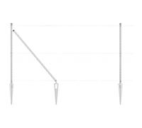 Berkfield Home Fence Posts with Spike 26 pcs √ò32 mm 160 cm Galvanised Steel in Silver Berkfield Home Silver