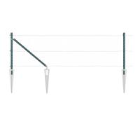 Berkfield Home Fence Posts with Spike 26 pcs √ò32 mm 80 cm Galvanised Steel in Green Berkfield Home Green