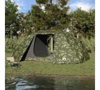 Berkfield Home Fishing Tent 7-Person Camouflage Waterproof in Green Berkfield Home Green
