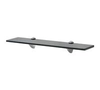 Berkfield Home Floating Shelf Glass 50x10 cm 8 mm in Black Berkfield Home Black 50x10 cm