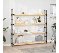 Berkfield Home Floating Shelves 2 pcs 140x20x4 cm Untreated Solid Wood Acacia in Brown | Size: 140 x 20 x 4 cm Berkfield Home Brown 140 x 20 x 4 cm