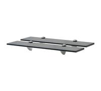 Berkfield Home Floating Shelves 2 pcs Glass 50x20 cm 8 mm in Black Berkfield Home Black 50x20 cm