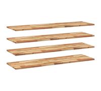 Berkfield Home Floating Shelves 4 pcs 140x40x2 cm Oil Finished Solid Wood Acacia in Brown | Size: 140 x 40 x 2 cm Berkfield Home Brown 140 x 40 x 2 cm