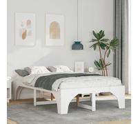 Berkfield Home Floor Bed Frame White 140 x 190 cm Solid pine wood Berkfield Home White 140 x 190 cm