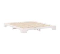 Berkfield Home Floor Bed Frame White 180 x 210 cm Solid pine wood Berkfield Home White 180 x 210 cm