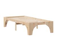 Berkfield Home Floor Bed Frame with Storage Brown 100 x 200 cm Solid pine wood Berkfield Home Multicolor 100 x 200 cm