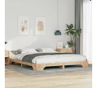 Berkfield Home Floor Bed Frame with Storage Brown 180 x 220 cm Solid pine wood Berkfield Home Multicolor 180 x 220 cm