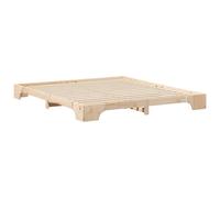 Berkfield Home Floor Bed Frame with Storage Brown 180 x 220 cm Solid pine wood in Natural Berkfield Home Natural 180 x 220 cm