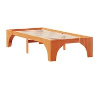 Berkfield Home Floor Bed Frame with Storage Brown 75 x 190 cm Solid pine wood Berkfield Home Brown 75 x 190 cm