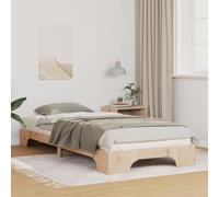 Berkfield Home Floor Bed Frame with Storage Brown 90 x 220 cm Solid pine wood Berkfield Home Multicolor 90 x 220 cm