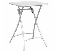 Berkfield Home Foldable Garden Table White 55x55x73 cm Steel | Size: 55 x 55 x 73 cm Berkfield Home White 55 x 55 x 73 cm