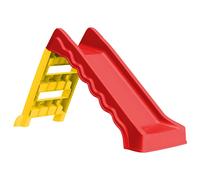 Berkfield Home Foldable Slide for Kids Indoor Outdoor Red & Yellow Berkfield Home Multicolor
