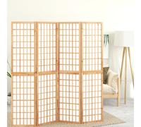 Berkfield Home Folding 4-Panel Room Divider Japanese Style 160x170 cm in Brown Berkfield Home Brown 160x170 cm