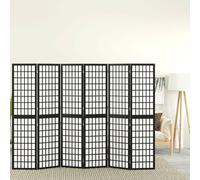 Berkfield Home Folding 6-Panel Room Divider Japanese Style 240x170 cm Black Berkfield Home Black 240x170 cm