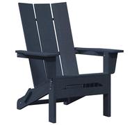 Berkfield Home Folding Adirondack Chair Navy Blue 74.5x80.5x90 cm HDPE Berkfield Home Navy 74.5x80.5x90 cm
