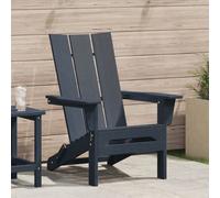 Berkfield Home Folding Adirondack Chair Navy Blue 74.5x80.5x90 cm HDPE Berkfield Home Navy 74.5x80.5x90 cm