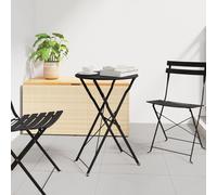 Berkfield Home Folding Bistro Table Anthracite √ò50x71 cm Powder-coated Steel | Size: 50x71 cm Berkfield Home Multicolor 50x71 cm