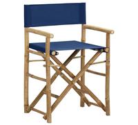 Berkfield Home Folding Director's Chairs 2 pcs Blue Bamboo & Fabric Berkfield Home Blue