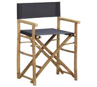 Berkfield Home Folding Director's Chairs 2 pcs Dark Grey Bamboo & Fabric Berkfield Home Grey