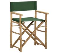 Berkfield Home Folding Director's Chairs 2 pcs Green Bamboo & Fabric Berkfield Home Green