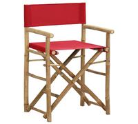Berkfield Home Folding Director's Chairs 2 pcs Red Bamboo & Fabric Berkfield Home Red