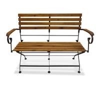 Berkfield Home Folding Garden Bench 112 cm Solid Acacia Wood in Brown Berkfield Home Brown