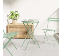 Berkfield Home Folding Garden Table Light Mint √ò50x71 cm Steel in Green | Size: 50x71 cm Berkfield Home Green 50x71 cm
