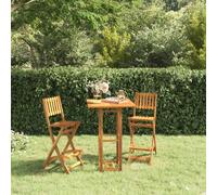 Berkfield Home Folding Outdoor Bar Stools 2 pcs Solid Wood Acacia in Brown Berkfield Home Brown