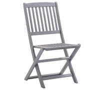 Berkfield Home Folding Outdoor Chairs 4 pcs Solid Acacia Wood in Grey Berkfield Home Grey