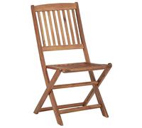 Berkfield Home Folding Outdoor Chairs 8 pcs Solid Acacia Wood in Brown Berkfield Home Brown