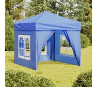 Berkfield Home Folding Party Tent with Sidewalls Blue 2x2 m Berkfield Home Blue
