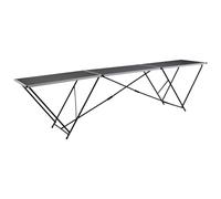 Berkfield Home Folding Pasting Table MDF & Aluminium 300x60x78 cm in Black | Size: 300 x 60 x 78 cm Berkfield Home Black 300 x 60 x 78 cm