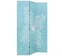 Berkfield Home Folding Room Divider 120x170 cm Butterfly Blue Berkfield Home Blue 120x170 cm