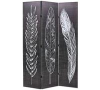 Berkfield Home Folding Room Divider 120x170 cm Feathers Black & White Berkfield Home Black 120x170 cm