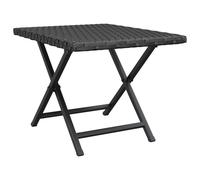 Berkfield Home Folding Table Black 45x35x32 cm Poly Rattan | Size: 45 x 35 x 32 cm Berkfield Home Black 45 x 35 x 32 cm