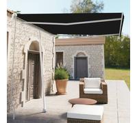 Berkfield Home Freestanding Manual Retractable Awning 300x250 cm Anthracite in Black Berkfield Home Black 300x250 cm