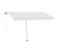 Berkfield Home Freestanding Manual Retractable Awning 400x300 cm Cream in Beige Berkfield Home Beige 400x300 cm