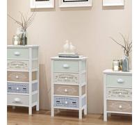 Berkfield Home French Storage Cabinet 4 Drawers Wood in White Berkfield Home White