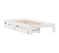 Berkfield Home Full Bed Frame without Mattress White 100x200 cm Solid Wood Pine Berkfield Home White 100x200 cm