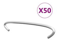 Berkfield Home Gabion Hooks 50 pcs Galvanised Steel 10 cm in Silver Berkfield Home Silver