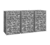 Berkfield Home Gabion Raised Beds 3 pcs 30x30x50 cm Iron in Silver | Size: 30 x 30 x 50 cm Berkfield Home Silver 30 x 30 x 50 cm