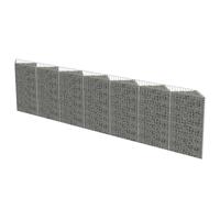 Berkfield Home Gabion Wall Galvanised Steel 450x30x100 cm in Silver | Size: 450 x 30 x 100 cm Berkfield Home Silver 450 x 30 x 100 cm