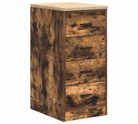 Berkfield Home Garage Storage Cabinet Smoked Oak 40x51x85 cm Solid Wood Pine in Brown | Size: 40 x 51 x 85 cm Berkfield Home Brown 40 x 51 x 85 cm