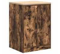 Berkfield Home Garage Storage Cabinet Smoked Oak 60x51x85 cm Solid Wood Pine in Brown | Size: 60 x 51 x 85 cm Berkfield Home Brown 60 x 51 x 85 cm
